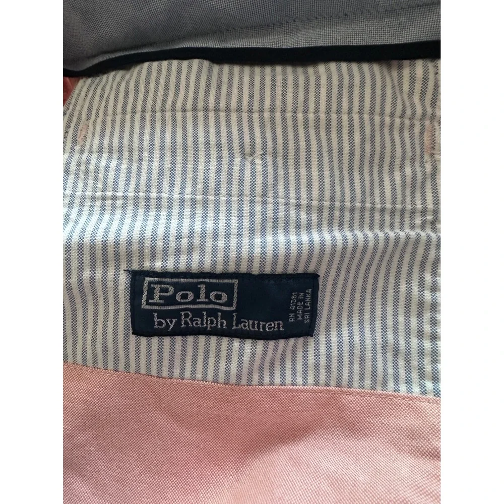 Polo‎ Ralph Lauren Mens Peach Oxford Cotton Chino Shorts Size 38 Flat Front NWT